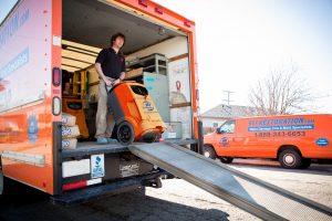 Water Damage Restoration Dayton Nevada professional unloading truck